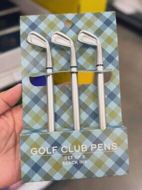 Golf Club Pen Set 3pk Father's Day Gift Office decor NEW